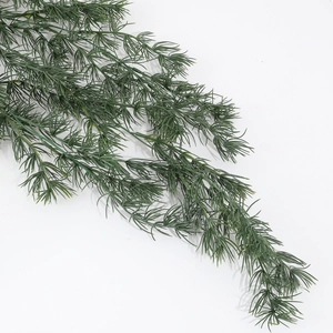 Deep green artificial cedar pine needles branch for Christmas wreaths and home decoration