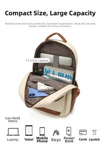 Détails intérieurs du sac à dos grande capacité avec compartiment pour ordinateur