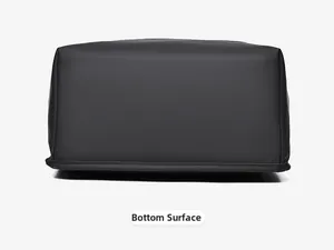 Close-up of the reinforced bottom with waterproof matte texture on a laptop backpack
