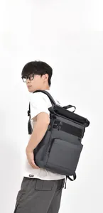 Detail view of durable buckles, smooth zippers and ergonomic straps on picnic backpack