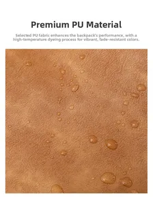 Detail of waterproof brown PU leather texture with durable high-temperature dyeing finish