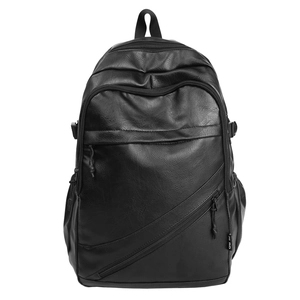 Men's PU Leather Backpack Waterproof Retro Business Casual Laptop Bag Travel Rucksack Multi Compartment Daily Bag For Men