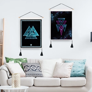 3D space sci-fi galaxy wallpaper featuring Earth and Moon for modern bedroom or KTV wall