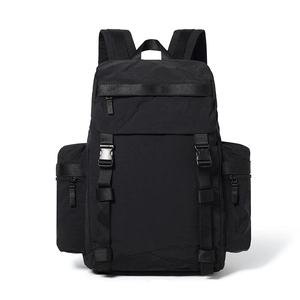 Black 25L outdoor hiking backpack with tactical straps and multi-pocket design