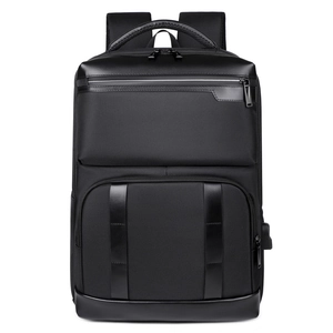 Business Laptop Backpack Expandable Large Capacity Oxford Fabric USB Charging Port Travel Commute Sleek Modern Men