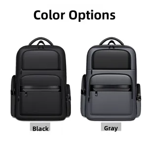 Detailed comparison of black and gray large capacity waterproof business backpacks