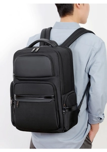 Ergonomic large business backpack with padded straps for 15.6 inch laptop commuting