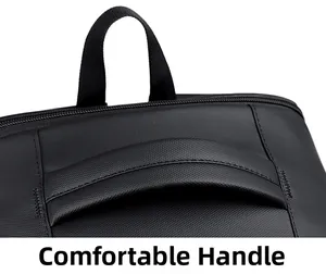Close-up of the reinforced comfortable handle and scratch-resistant honeycomb nylon texture