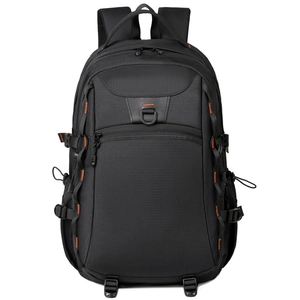 Nylon Laptop Backpack Large Capacity Waterproof Outdoor Travel Business Commute Minimalist Solid Color With Chest Strap
