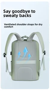 Breathable back panel with honeycomb mesh and airflow system on green laptop backpack