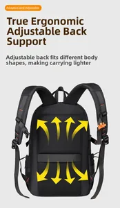 Ergonomic breathable mesh back panel and air circulation system on black tactical backpack