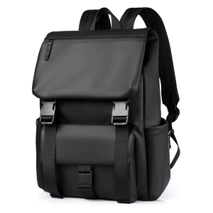 Minimalist Waterproof Synthetic Leather Laptop Backpack For Men Women Casual Travel Daypack Fits 15.6 Inch Computer Bag