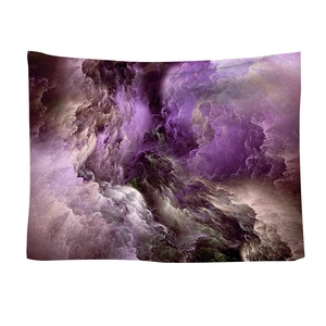 Abstract purple and white nebula tapestry for dorm wall decoration with high quality print