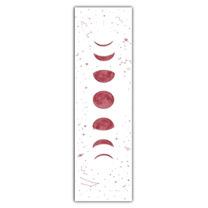 Pink lunar cycle wall tapestry with celestial constellations and astrology design