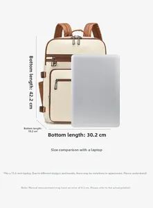 Business backpack size comparison showing capacity for a 15.6 inch laptop display