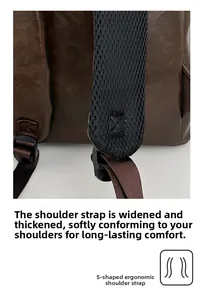 Détail des bretelles ergonomiques en S rembourrées avec maille respirante pour sac à dos
