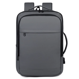 Expandable Business Laptop Backpack For Men Water Resistant 15.6 Inch Travel Bag With USB Charging Port Large Capacity