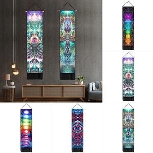 Psychedelischer Spiritueller Energie Wandteppich Mit Holzstange Und Quasten Mandala Chakra Kunst Wandbehang Meditation Deko