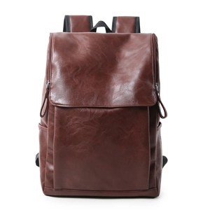 Retro PU Leather Backpack Large Capacity Waterproof Breathable For Laptop School Business Travel Casual Fashion For Men Women