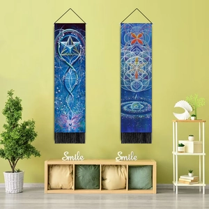 Meditations-Wandteppiche mit heiliger Geometrie, DNA-Spirale, Mandalas und Quasten