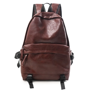 Vintage PU Leather Backpack Casual Travel School Large Capacity Water Resistant Fashion Daypack For Men And Women