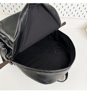 Detailed view of the large capacity backpack interior featuring a secure zipper pocket