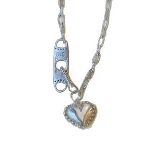 Bracelet minimaliste en argent sterling 925 avec pendentif coeur et chaîne fine