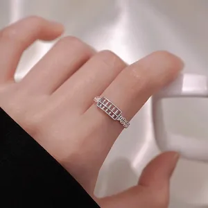 Abacus Ring Brass Hollow Coin Adjustable Opening Retro Chinese Style Jewelry For Women