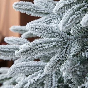 240cm PE mixed luxury snow-flocked Christmas tree with realistic frosted pine needles