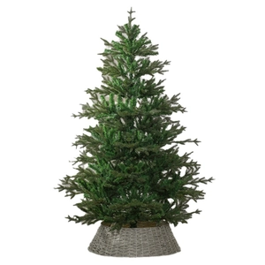 Luxurious 1.8m mixed PE pine Christmas tree with a stable grey woven cone base