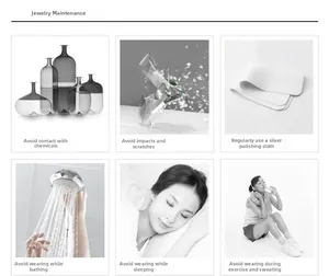 Detailed jewelry care guide for Mobius bangle showing maintenance and cleaning tips
