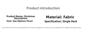 Detailed fabric specifications and Christmas decoration material guide for red plush hats