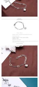 Detail view of 925 sterling silver heart bracelet with toggle clasp and mixed links