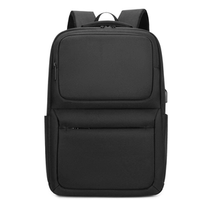 Waterproof business laptop backpack with USB charging port and multi-layer storage compartments
