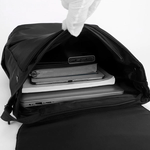 Sac à dos noir de grande capacité pour ordinateur avec plusieurs compartiments