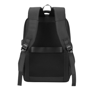 Waterproof business backpack with breathable padded back and USB charging port