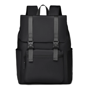 Business Backpack Large Capacity Waterproof Oxford Cloth Laptop Bag Flap Top Dual Buckles Urban Casual Travel Commuter