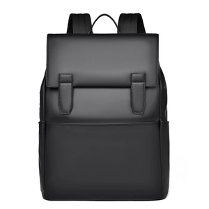 Minimalist Waterproof Business Laptop Backpack For Men Urban Commuter Travel School Bag With Flap Double Buckles