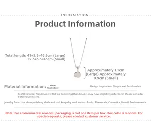 Detailed measurement guide for 925 silver necklace with chalcedony pendant size specs