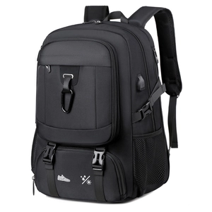 Business Travel Backpack Men Large Capacity Waterproof Nylon Laptop Bag With USB Charging Port And Shoe Compartment