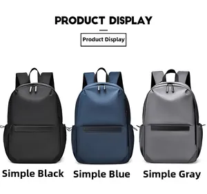 Sac à dos ordinateur professionnel en noir, bleu et gris, tissu imperméable