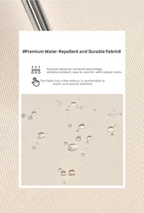 Macro detail of high-density water-repellent fabric showing hydrophobic beads on backpack