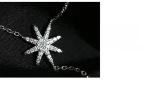 Détail du pendentif étoile en argent S925 avec sertissage micro-pavé de zircons