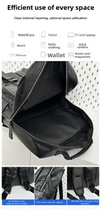 Detail of ergonomic breathable honeycomb mesh padding and 17-inch laptop storage design