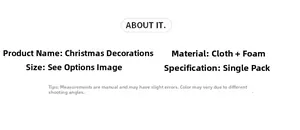Detailed material specification for foam and fabric glowing Christmas gingerbread house ornament