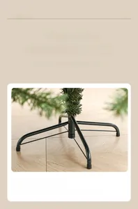 Support de sapin de Noël en fer noir robuste avec quatre pieds et patins antidérapants