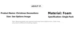 Guide détaillé des tailles et spécifications des matériaux pour décors de Noël en mousse
