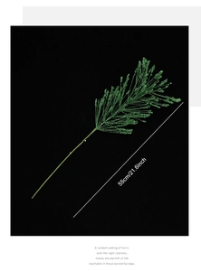 55cm green glitter artificial branch for Christmas tree decoration with sparkly pine detail