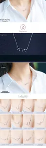 Detailed overview of S925 silver zodiac necklaces featuring twelve unique crystal constellations