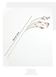Champagne gold glittered branch ornament with tassel details for Christmas decor, 80cm